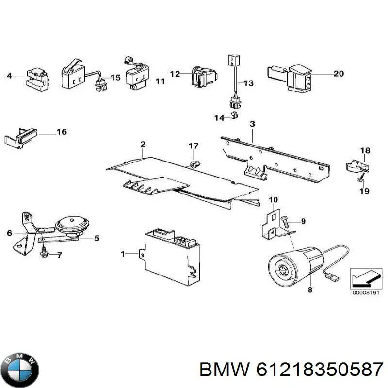  BMW 61218350587 ціна, від 39.81 USD