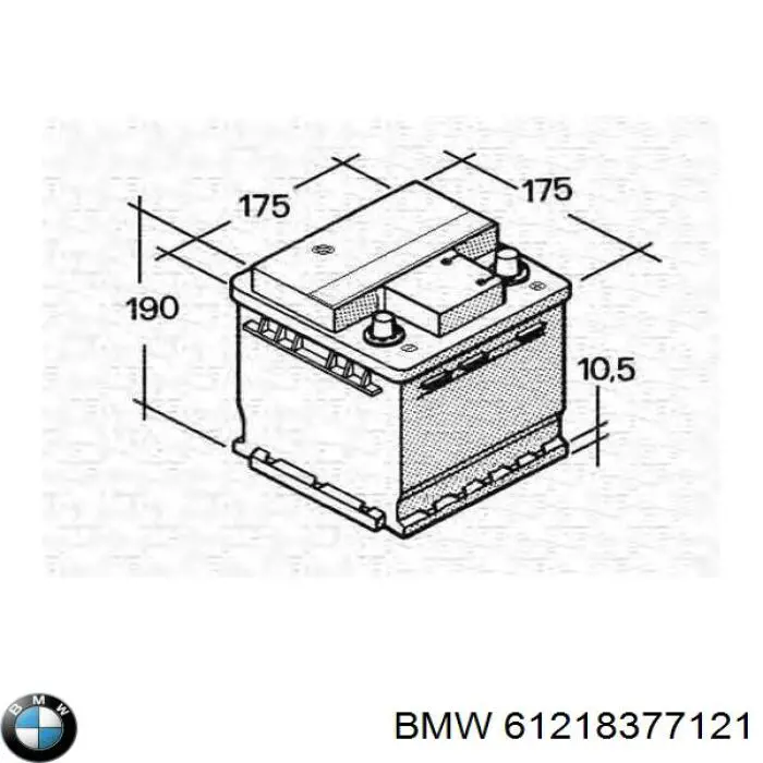 Акумуляторна батарея, АКБ 61218377121 BMW