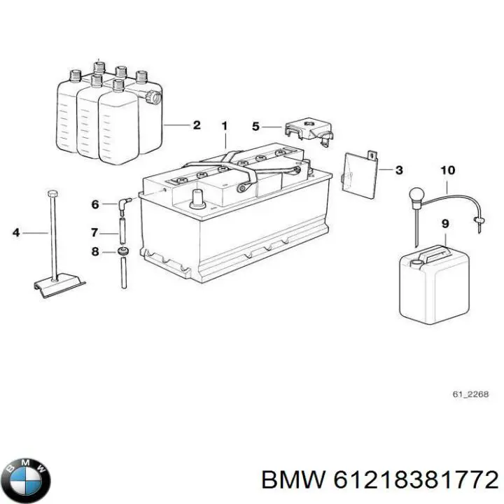 Акумуляторна батарея, АКБ 61218381772 BMW