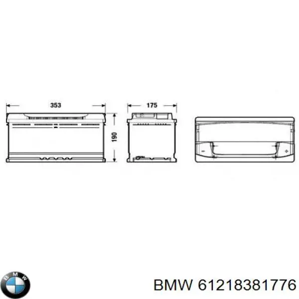 Акумуляторна батарея, АКБ 61218381776 BMW