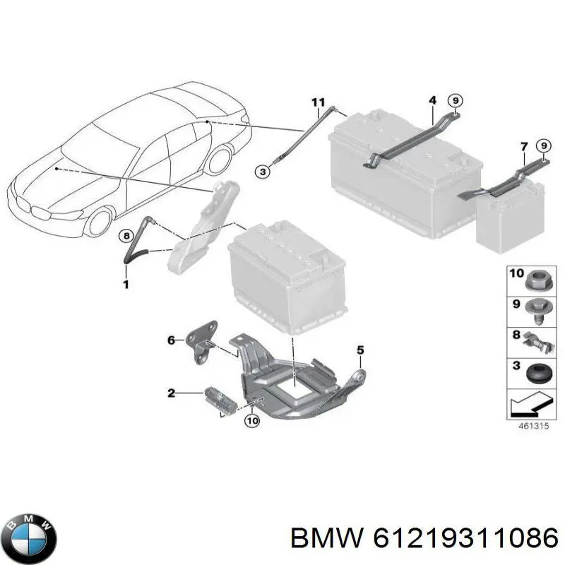 Купити 61219311086 BMW 