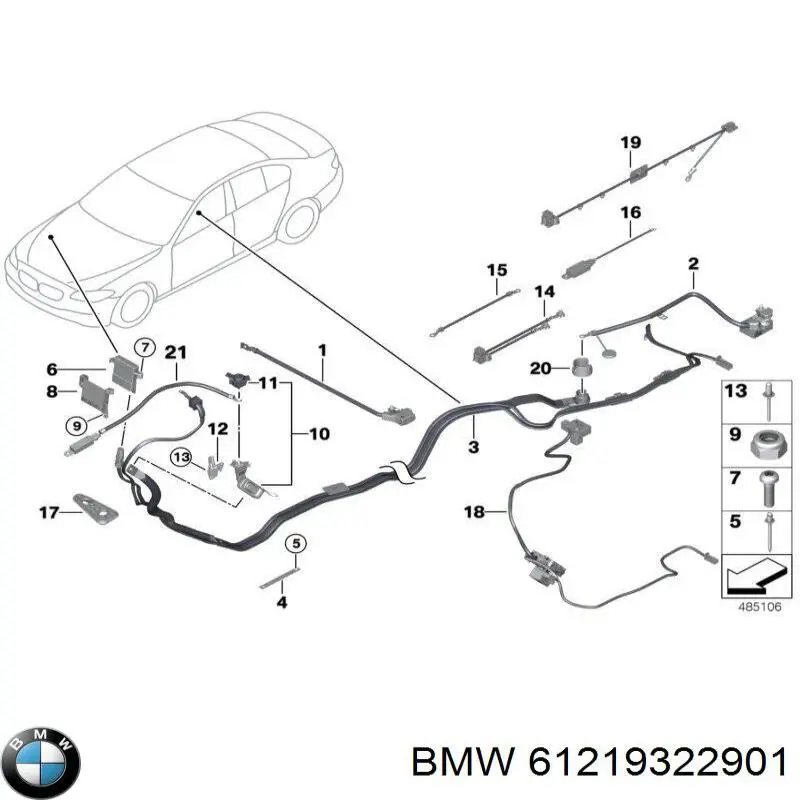 61219322901 BMW Кабель маси акумулятора (АКБ)