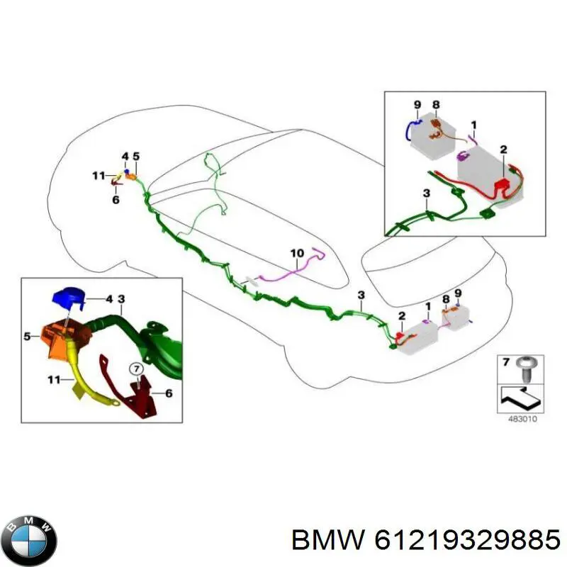 Купити 6819309 BMW Кабель маси акумулятора (АКБ)
