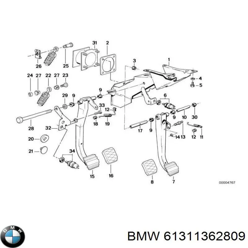 Купити 61311362809 BMW Датчик педалі гальма
