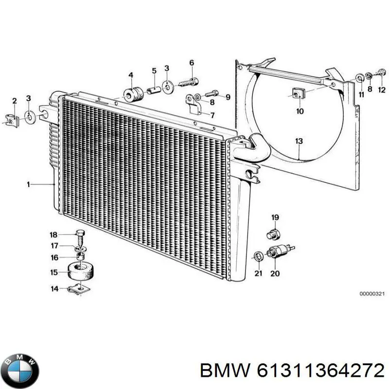 Датчик включення вентилятора 61311364272 BMW
