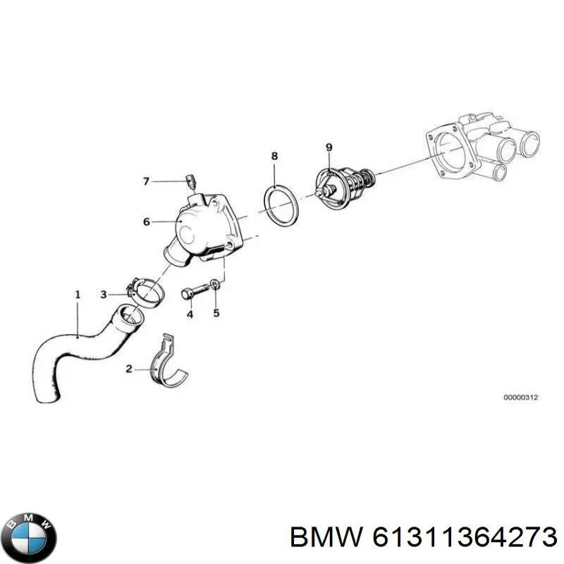 Датчик включення вентилятора радіатора BMW 61311364273