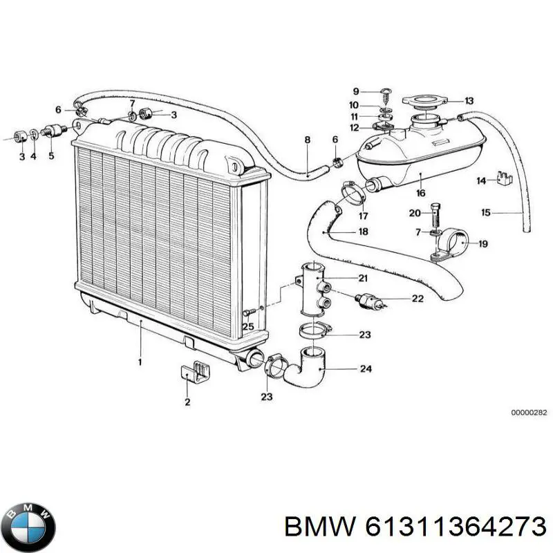 Датчик температури радіатора BMW 61311364273 ціна, від 10.00 USD