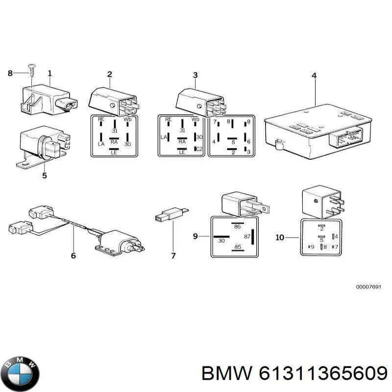 61311365609 BMW реле покажчиків поворотів