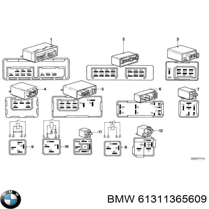 Автомобільні реле поворотів BMW 61311365609 ціна, від 13.63 USD