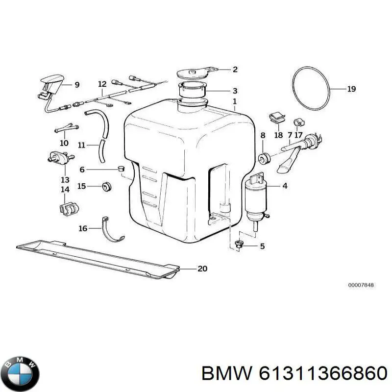 61311366860 BMW датчик рівня бачка склоомивача