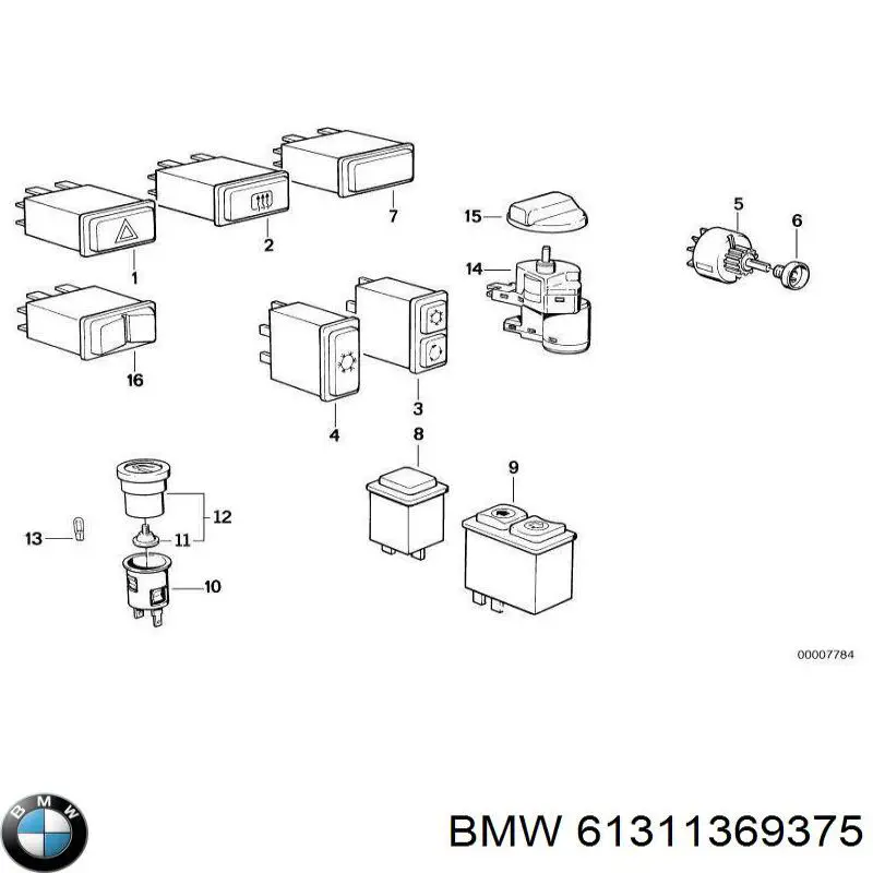 BMW 61311369375 ціна, від 8.21 USD