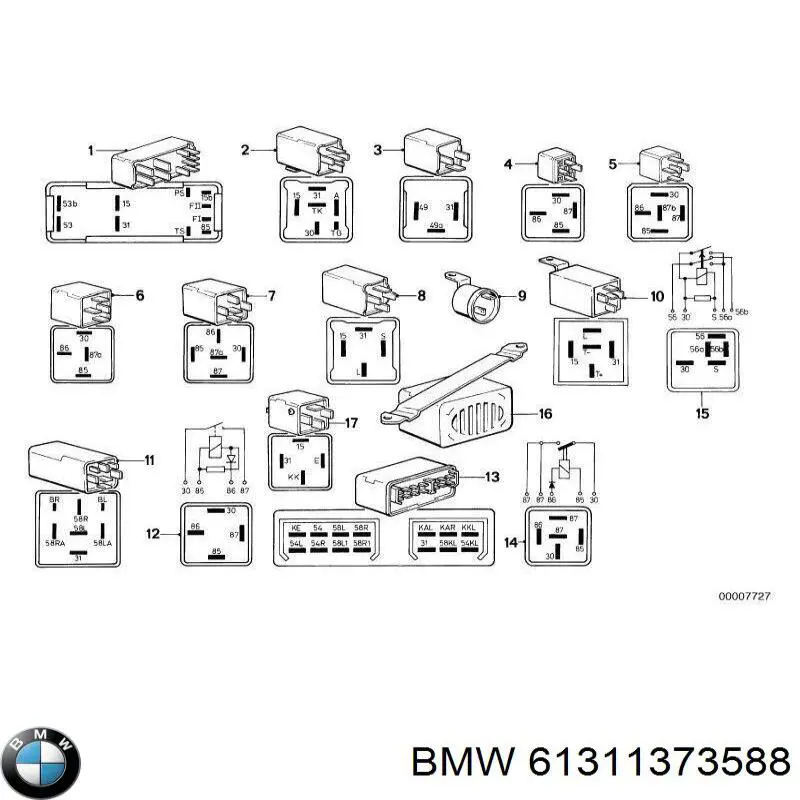 61311373588 BMW реле вентилятора