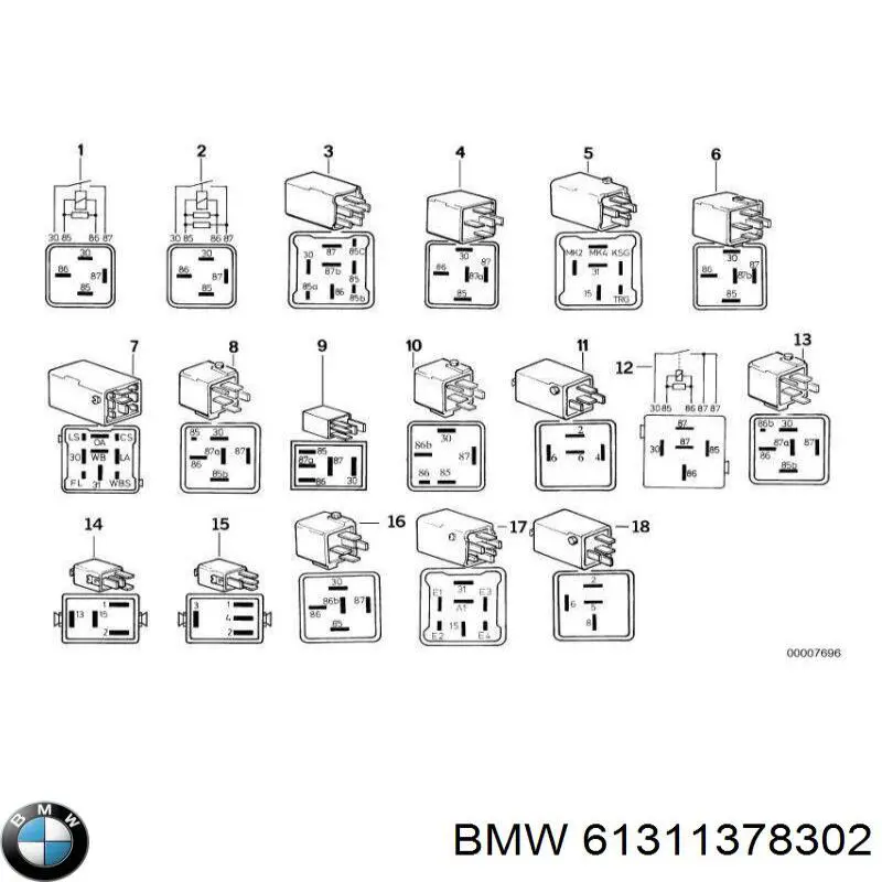 61311378302 BMW реле покажчиків поворотів