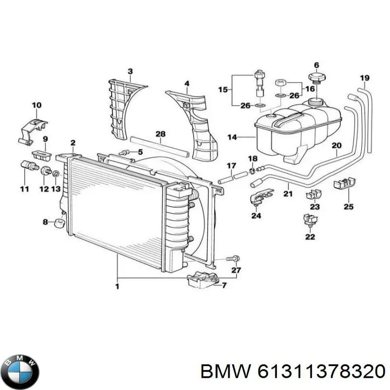 61311378320 BMW датчик рівня охолоджуючої рідини в бачку