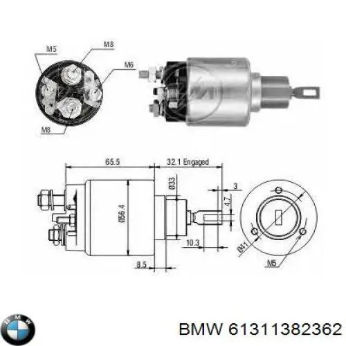 Реле кондиціонера 61311378786 BMW