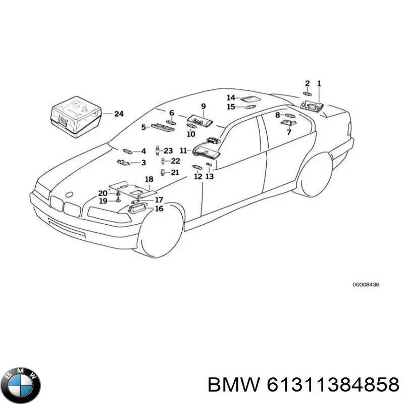  BMW 61311384858 ціна, від 21.29 USD