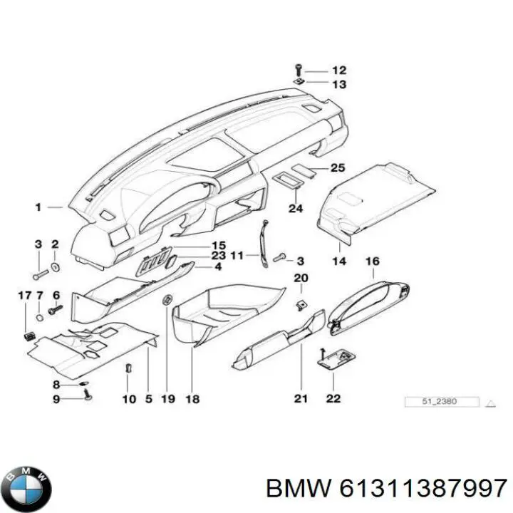  BMW 61311387997 ціна, від 4.11 USD