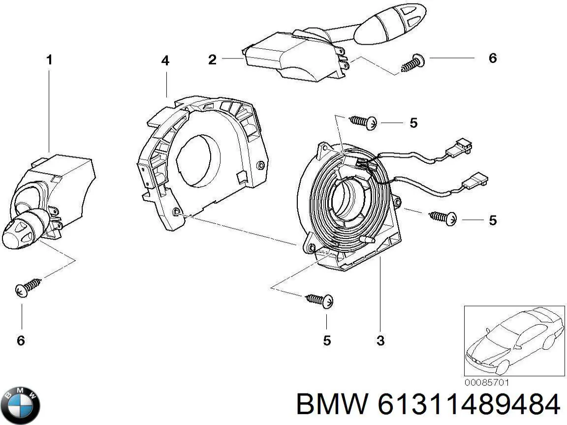 1489484 BMW Перемикач підрульовий, правий