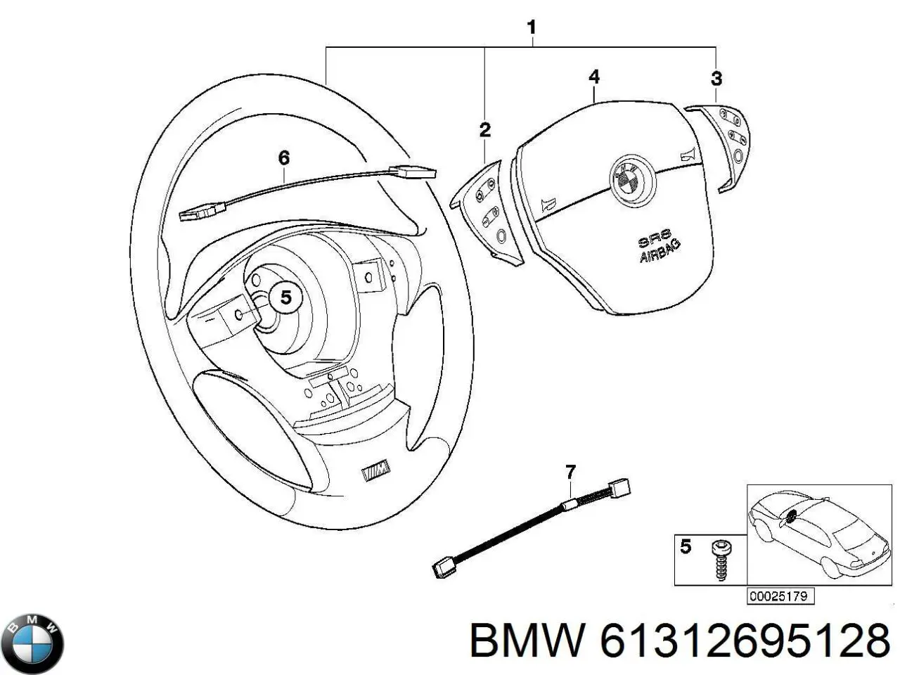  BMW 61312695128 ціна, від 11.29 USD