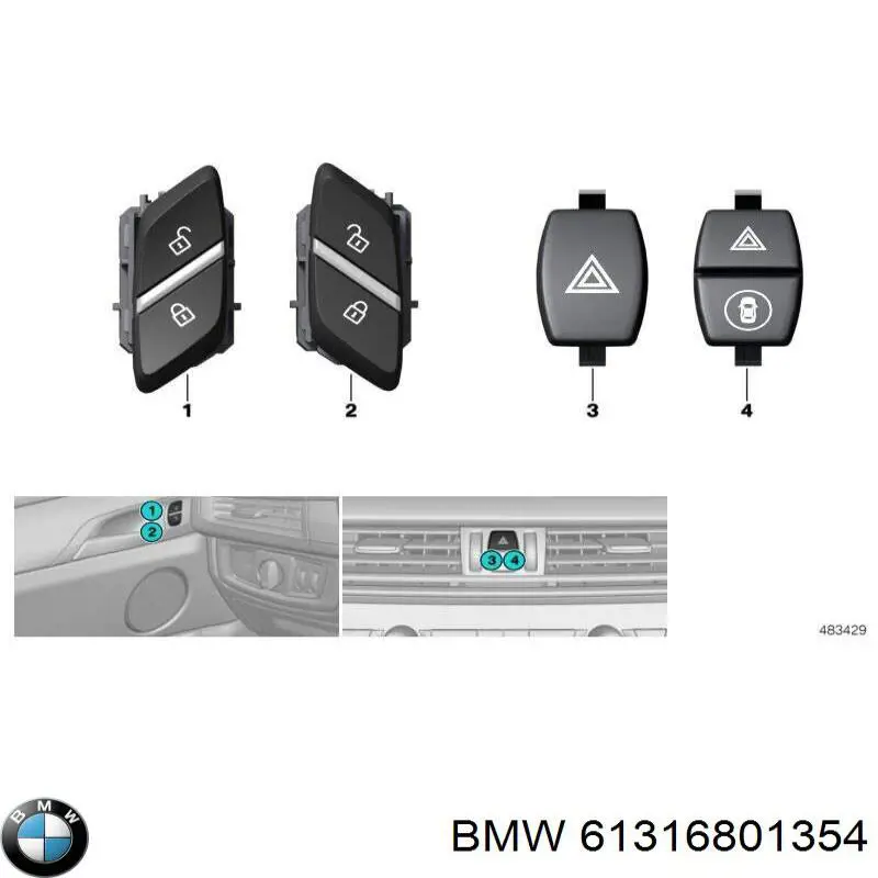  BMW 61316801354 ціна, від 31.67 USD