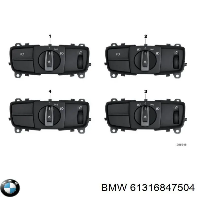 61316847504 BMW Перемикачі електричні (перемикач світла центральний)