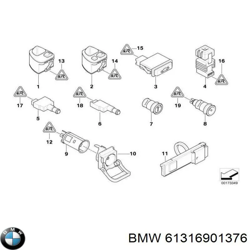  BMW 61316901376 ціна, від 19.00 USD