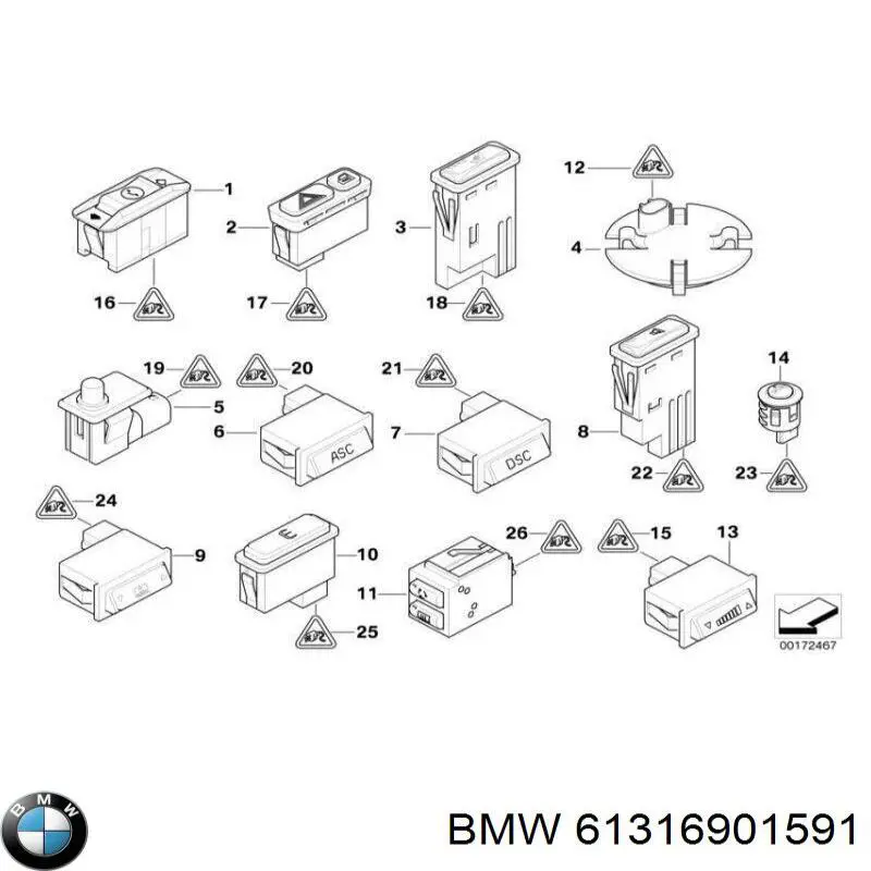 61316901591 BMW 