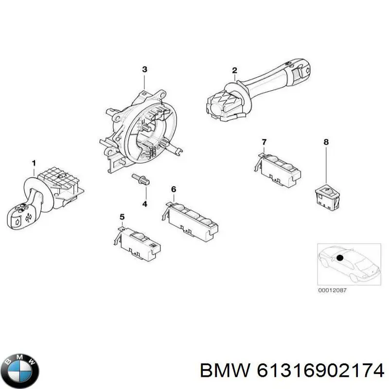 Кнопковий блок керування склопідіймачами задній правий BMW 61318368921 ціна, від 4.23 USD
