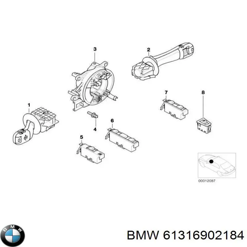 Купити 61316902184 BMW Кнопковий блок керування склопідіймачами передній лівий