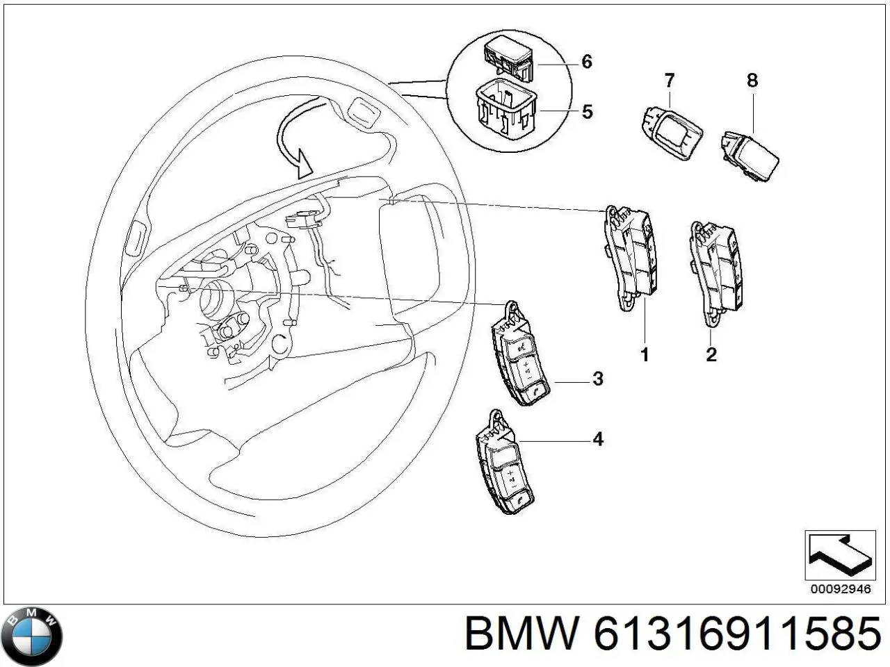 61316911584 BMW 