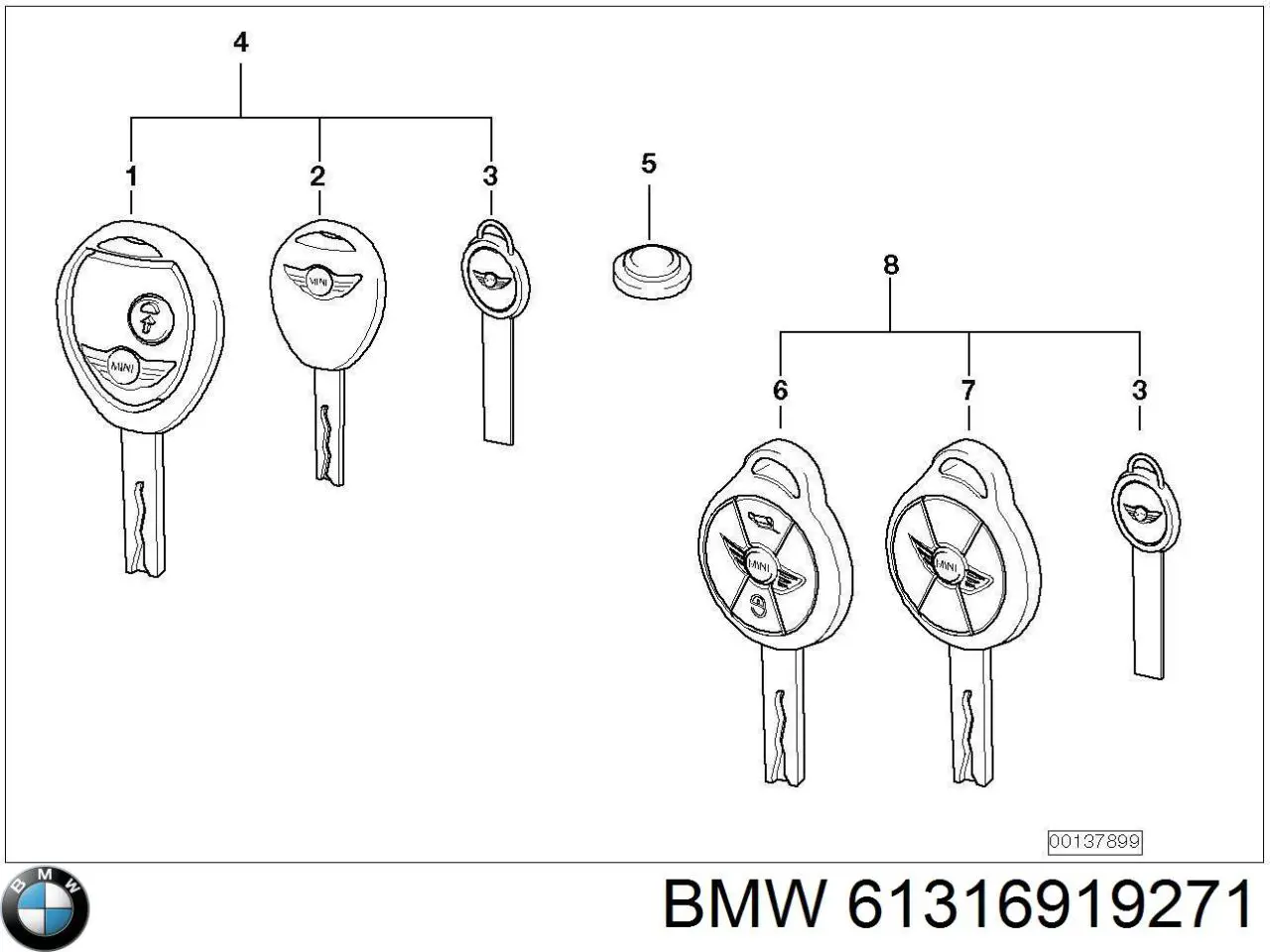  BMW 61316919271 ціна, від 294.92 USD