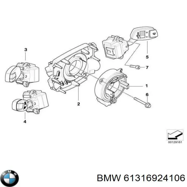 Перемикач підрульовий, правий BMW 61316924106 ціна, від 9.88 USD