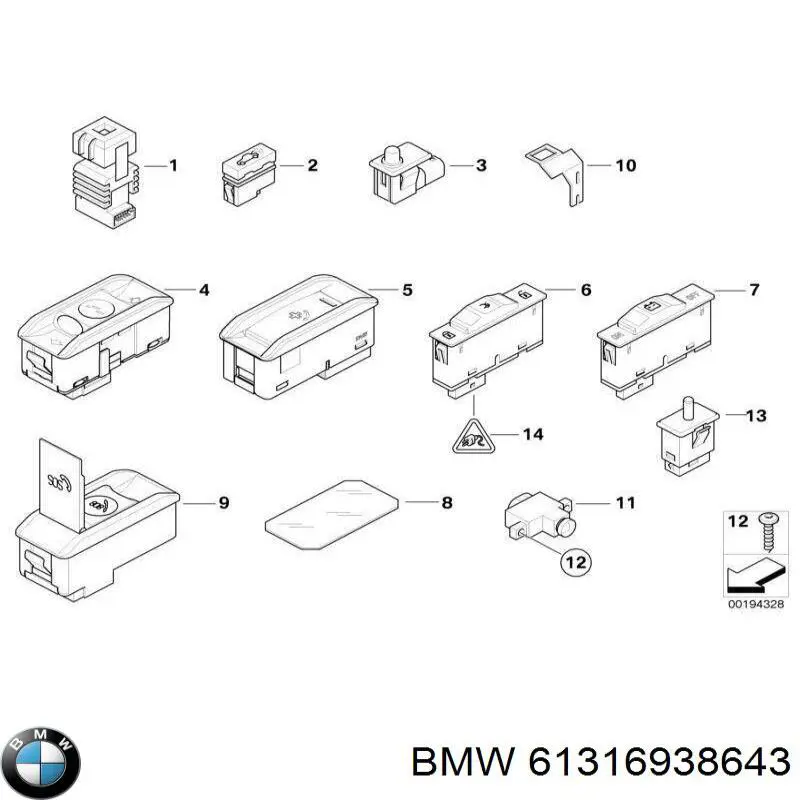 61316938643 BMW 