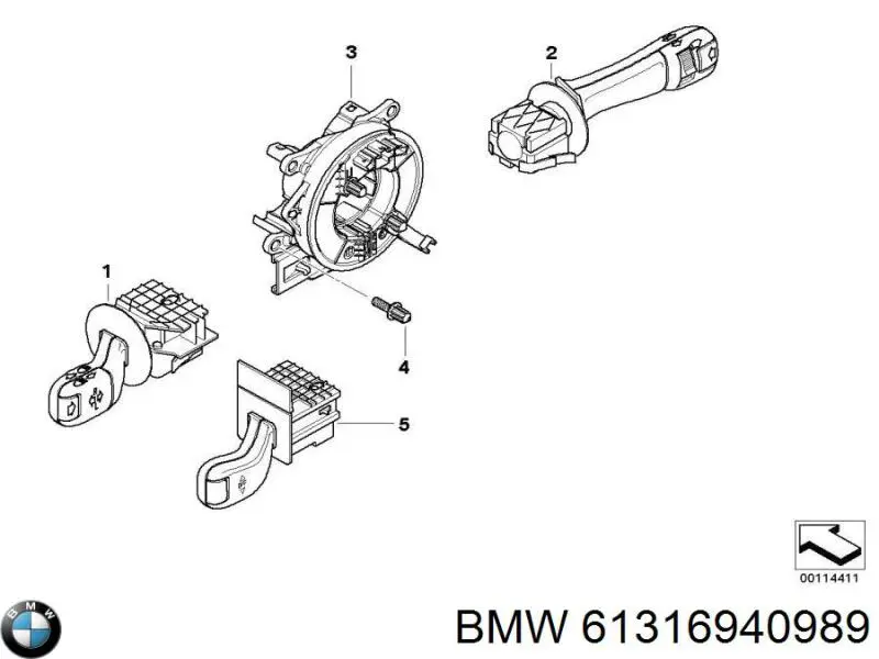 Перемикач круїз контролю BMW 61316940989 ціна, від 351.70 USD
