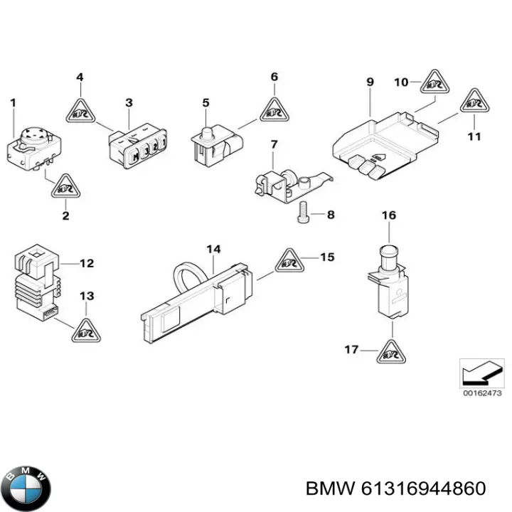 Купити 61316944860 BMW 