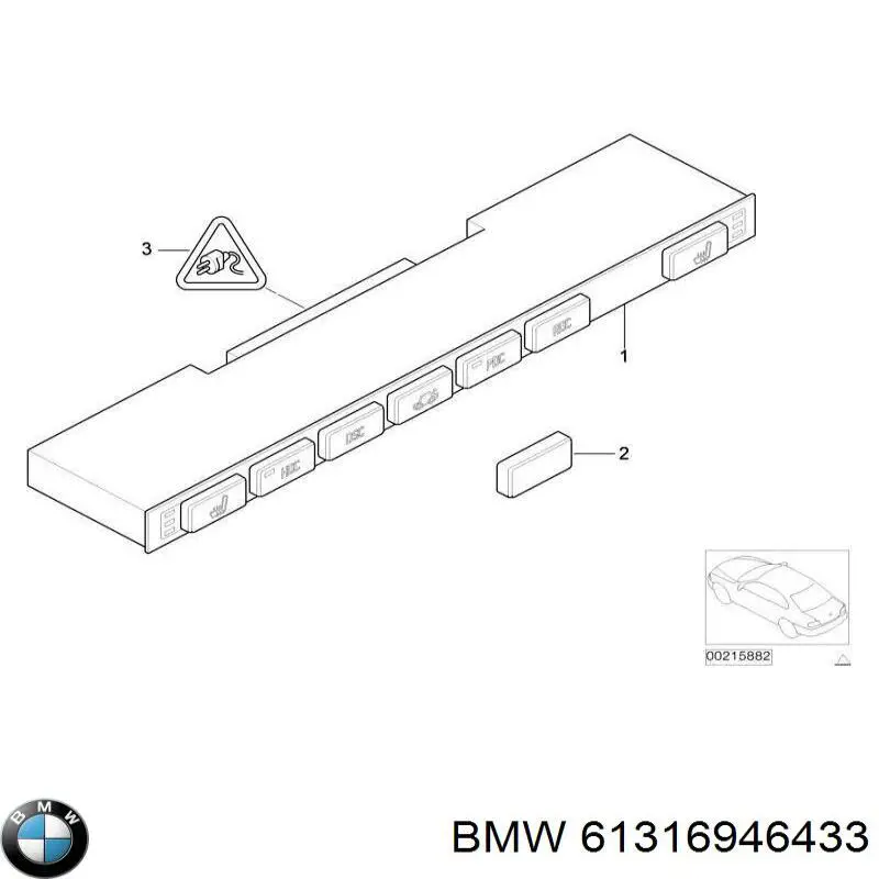 Блок кнопок центральної консолі BMW 61316946433 ціна, від 17.61 USD