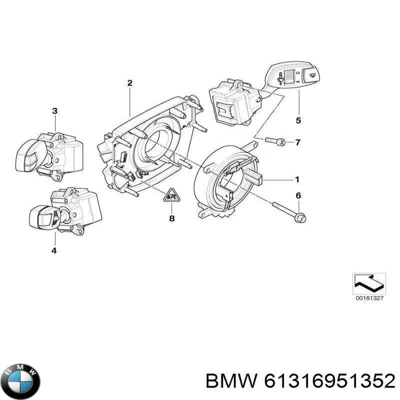 61316951352 BMW перемикач керування круїз контролем