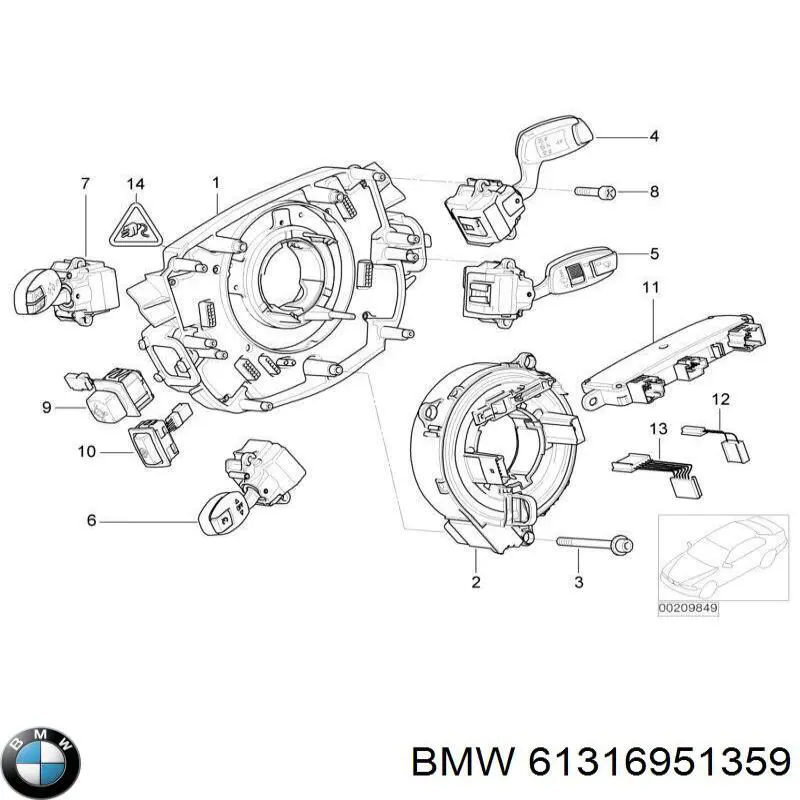 Шлейф керма BMW 61316976395 ціна, від 66.62 USD