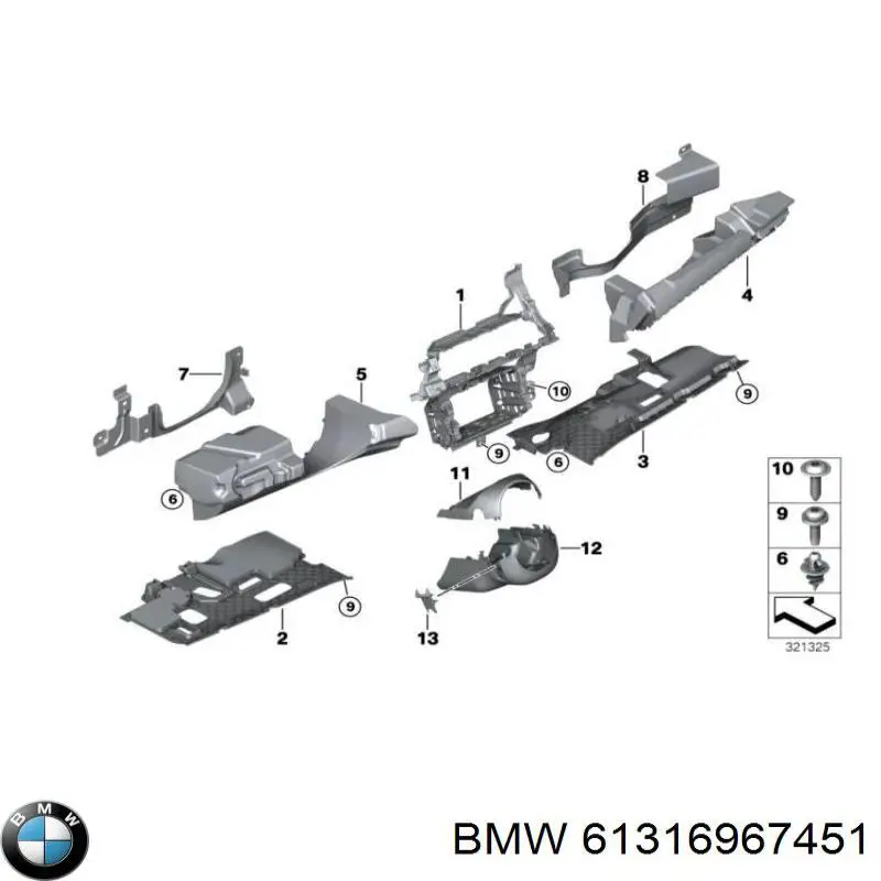 Накладка рульової колонки на BMW X6 (E71)