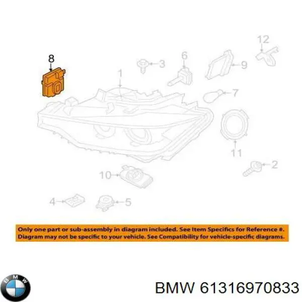  BMW 61316944838 ціна, від 51.74 USD