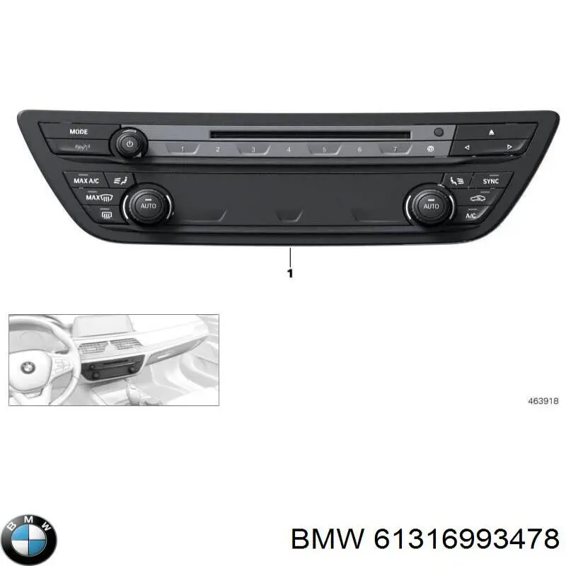 Регулятор вентилятора обігрівача BMW 61316993478 ціна, від 1756.10 USD