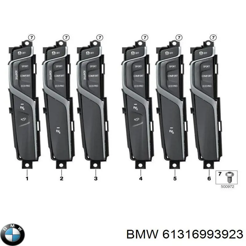 6993923 BMW Блок кнопок центральної консолі