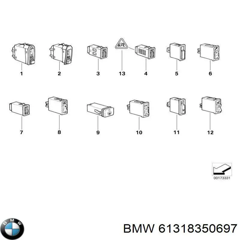  Перемикач підрульовий, правий BMW 5 