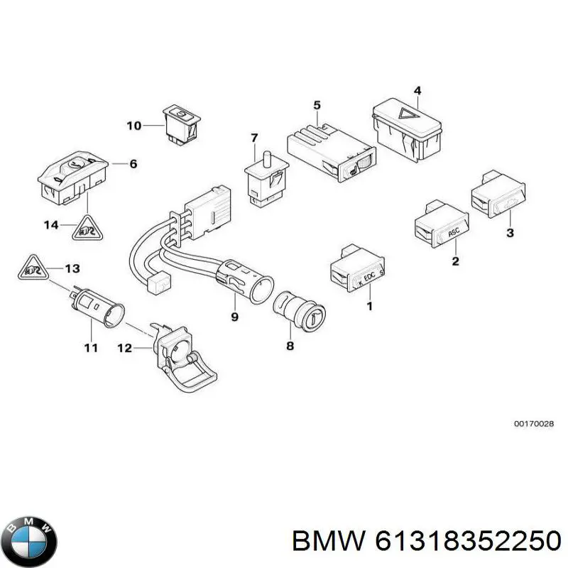 Купити 61318352250 BMW 