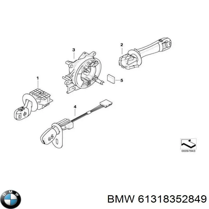 Механізм (джойстик) регулювання положення керма BMW 61318352849 ціна, від 8.44 USD