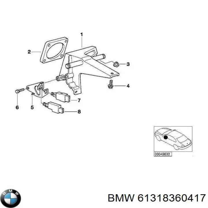 61318360417 BMW датчик включення стопсигналу