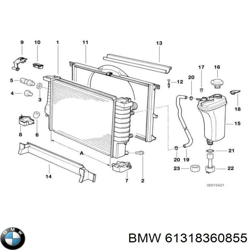 61318360855 BMW датчик рівня охолоджуючої рідини в радіаторі