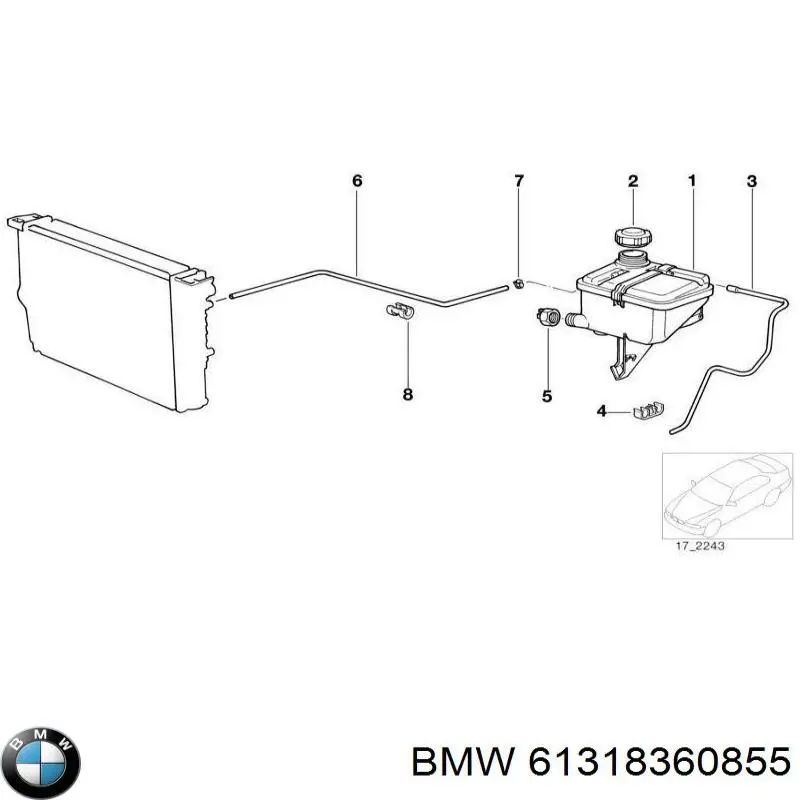 Купити 61318360855 BMW Датчик рівня охолоджуючої рідини в радіаторі