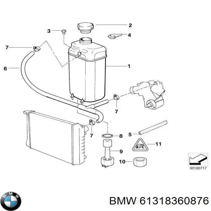 Датчик рівня охолоджуючої рідини в бачку BMW 61318360876 ціна, від 6.49 USD