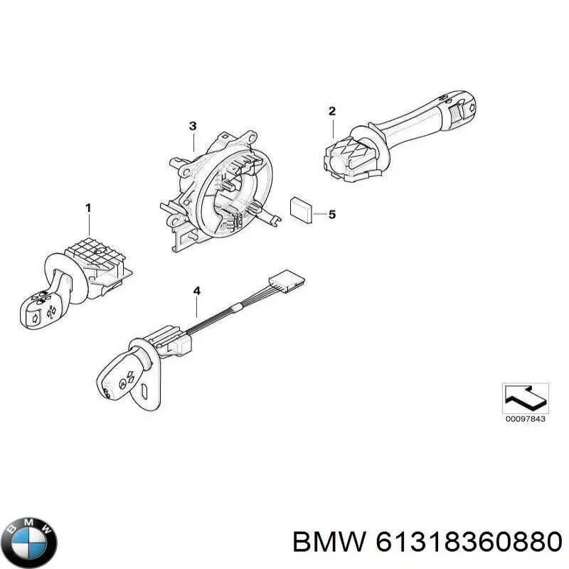 Перемикач підрульовий, правий BMW 8360880 ціна, від 3.64 USD